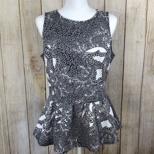 Worthington Pullover Peplum Top Size Large Stretch